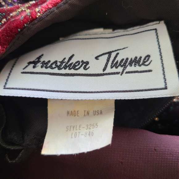 Vintage Cocktail Dress / Sparkly Floral Texture / Size 14 - Picture 7 of 8